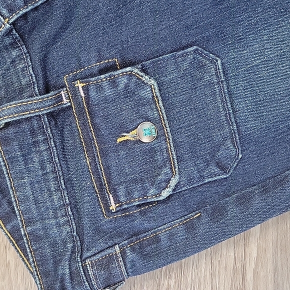 Levi's Denim Vintage Flare Dark Blue Jeans Retro Bellbottom Modern Fit Boho 8 M - Picture 5 of 11